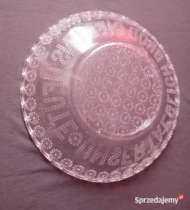 Talerz do chleba z inskrypcją z modlitwy von wielkopolskie Koźminek