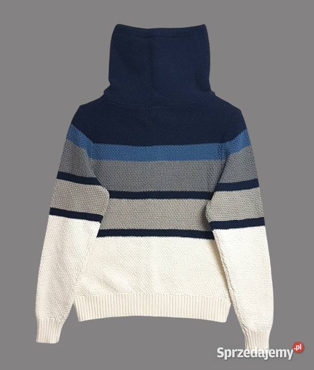 Damski bawełniany swetergolf w paski z długim małopolskie Chrzanów