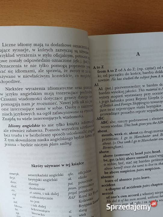 SŁOWNIK idiomów angielskich Philip Wilson ISBN 8372360081 Złotniki