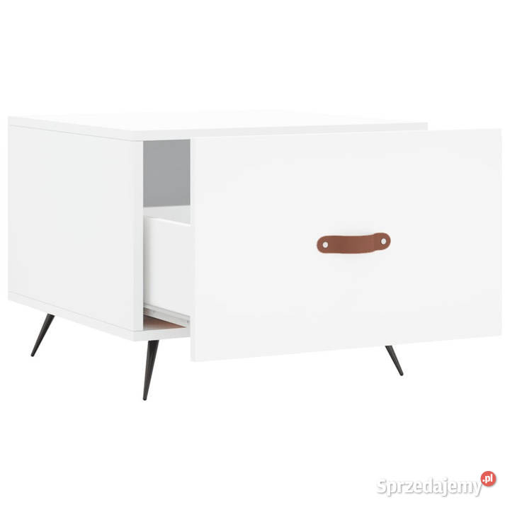 Stolik kawowy biały 50x50x40 materiał Warszawa