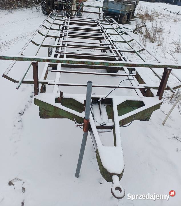 Przyczepa laweta do bel słomy siana Budzynek