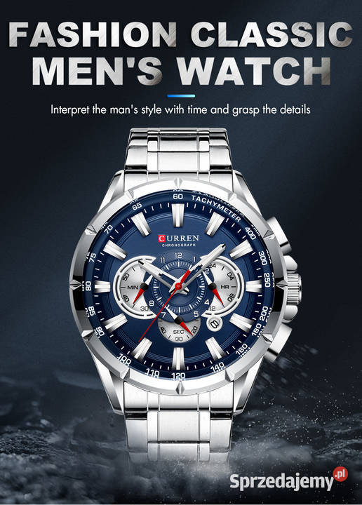 Duży zegarek męski Curren sportowy chronograf sprzedam