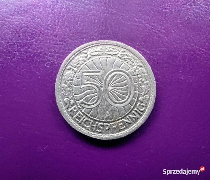 Moneta Niemcy 50 Reichspfennig 1927 A BRzadka sprzedam