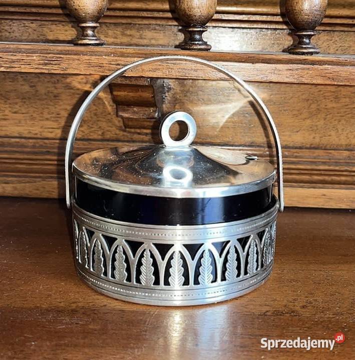 Cukiernica metalowa ze szklanym wkładem Wkład Gdańsk