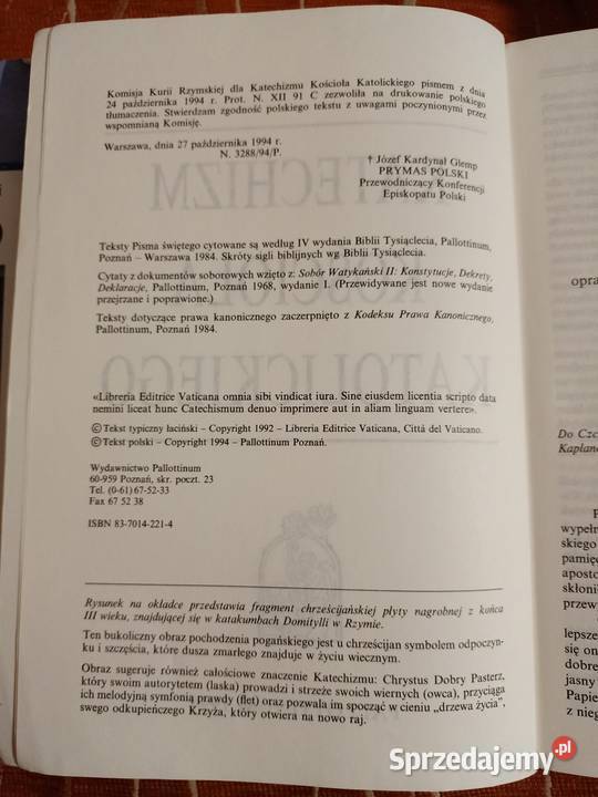 Katechizm kościoła katolickiego Pallottinum 1994 Poznań