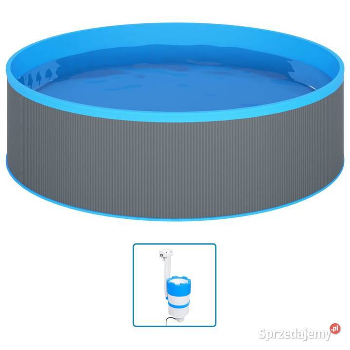 vidaXL Basen ogrodowy z wiszącym skimmerem i