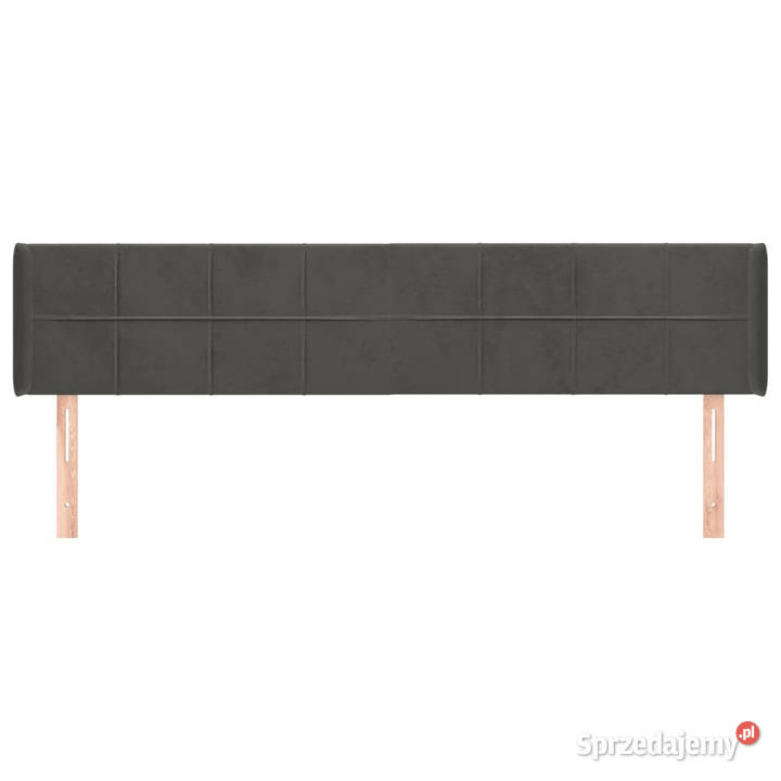 Zagłówek uszak ciemnoszary 163x16x7888 aksamit mazowieckie Warszawa