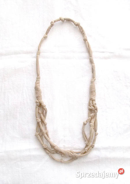 beżowa pleciona ozdoba boho naszyjnik z bawełny Szczecin