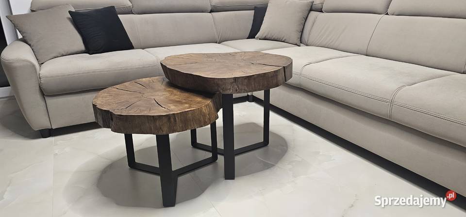 Stolik kawowy z plastra dębu 70cm łódzkie Wieluń