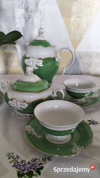 Piękny porcelanowy serwis kawowy na 12 osób Gdańsk