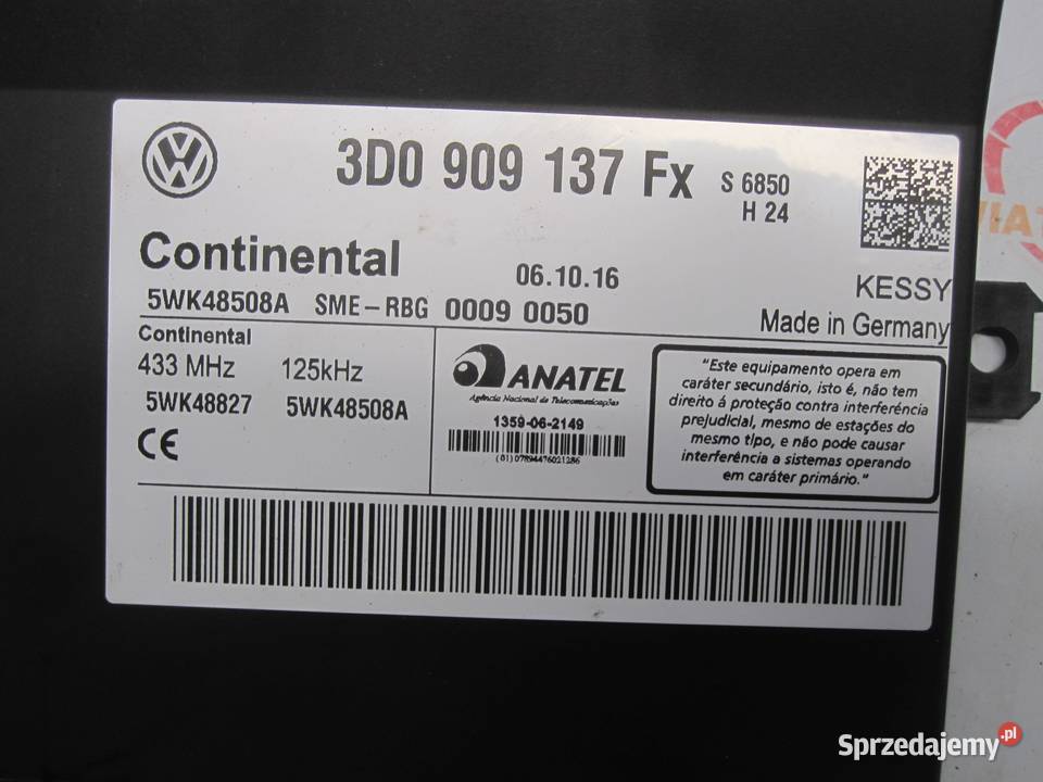 CAYENNE I 7L5 moduł KESSY 3D0909137FX Kielce