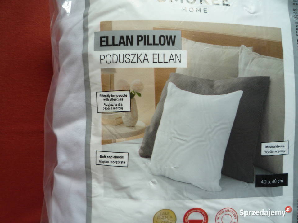 2 sztuki Smukee Poduszka jasiek 40x40 alergików biały Szczecin sprzedam