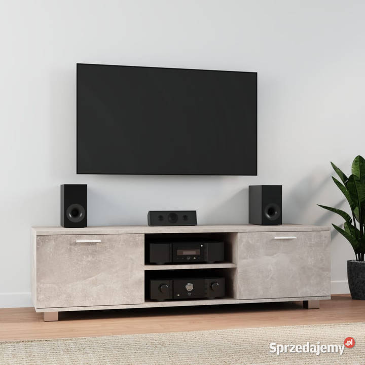 Szafka pod TV szarość betonu 140x405x35 WM342625 Warszawa