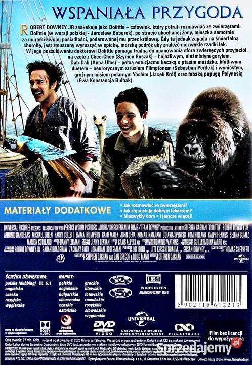 DOKTOR DOLITTLE ROBERT DOWNEY JR wielkopolskie Kalisz sprzedam