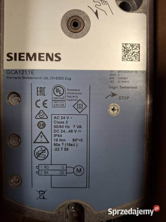 Siłownik SIEMENS GCA1211E lubelskie Kłoczew