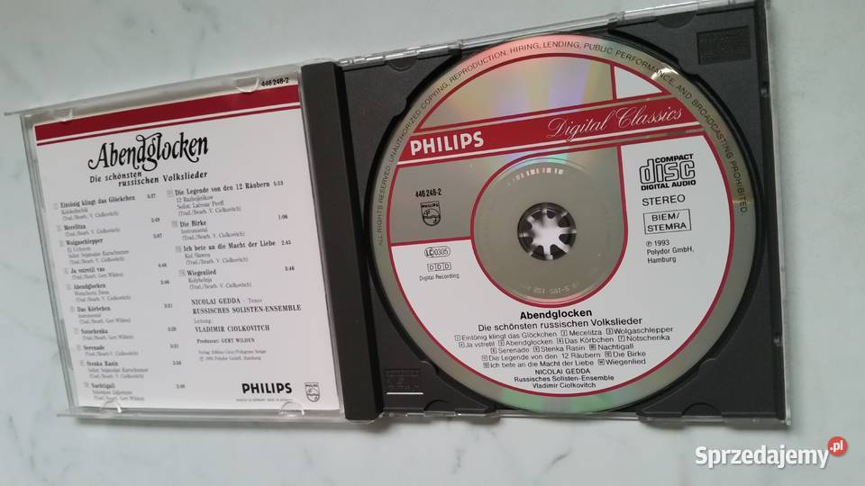 Nicolai Gedda tenor Abendglocken 1993 Polydor CD Płyty i kasety Puławy