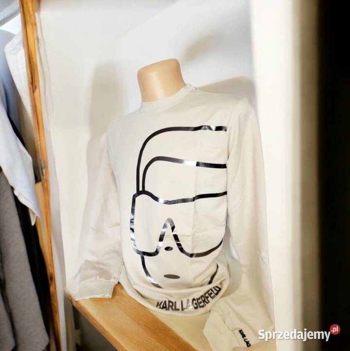 Bluza męska bawełniana Karl Lagerfeld biała L podlaskie