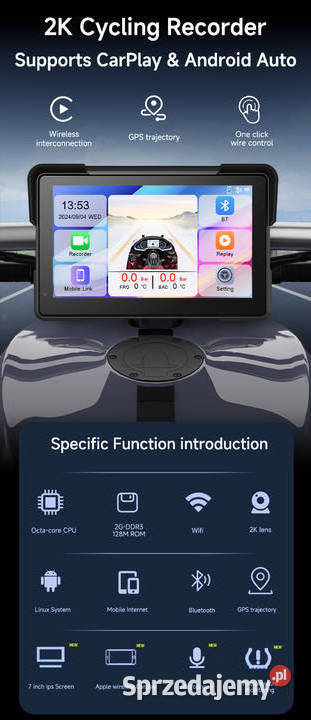 Nawigacja na motocykl Android auto carplay śląskie Częstochowa
