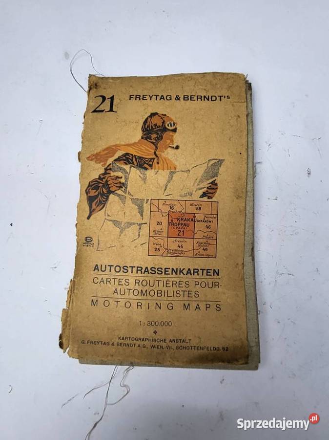 MAPA PAPIEROWA ANTYK VINTAGE 1918 MAPA NA Rybnik sprzedam