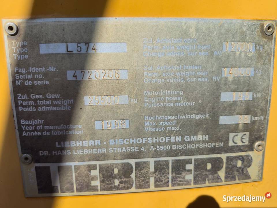 Liebherr L 574 Ładowarka małopolskie