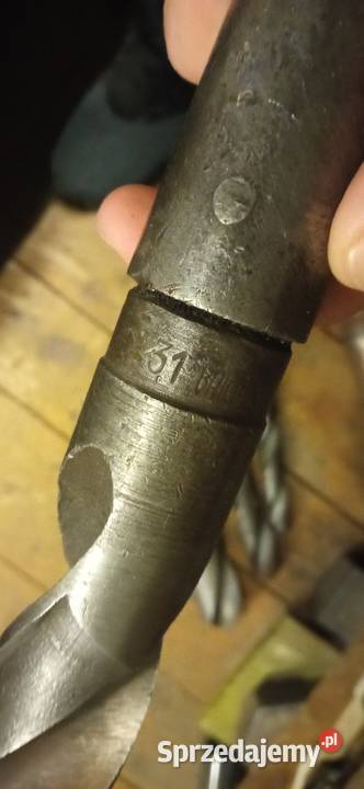 Duże stare Wiertła fi średnica 58 31 51 17
