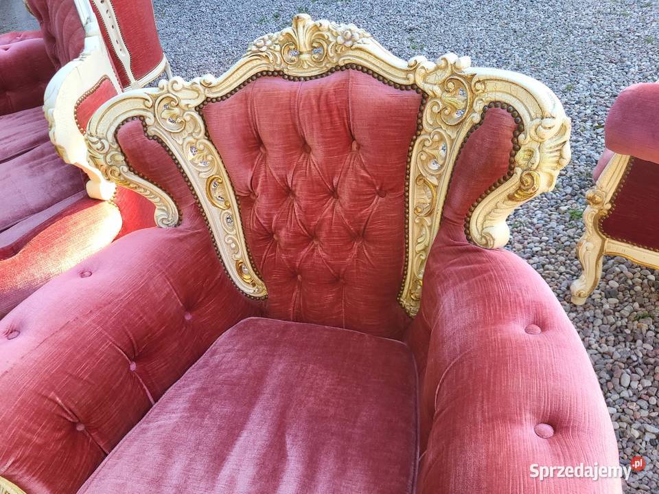 Piękny francuski komplet wypoczynkowy sofa 3 Sypniewo sprzedam