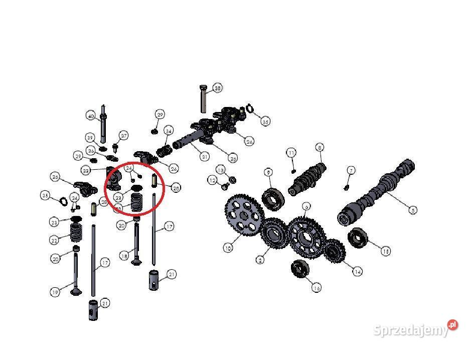 Uchwyt sprężyny zaworu Mitsubishi VST Tajęcina