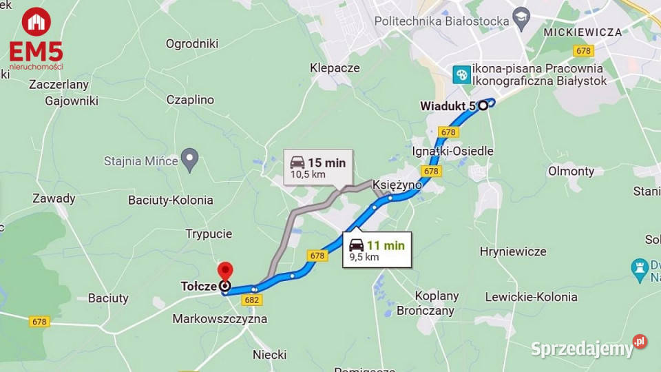 Do sprzedaży grunt 1000m2 Tołcze telefon