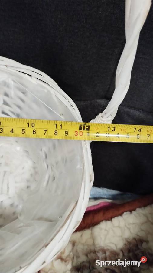 kosz ozdobny na kwiaty słodycze biały Poznań