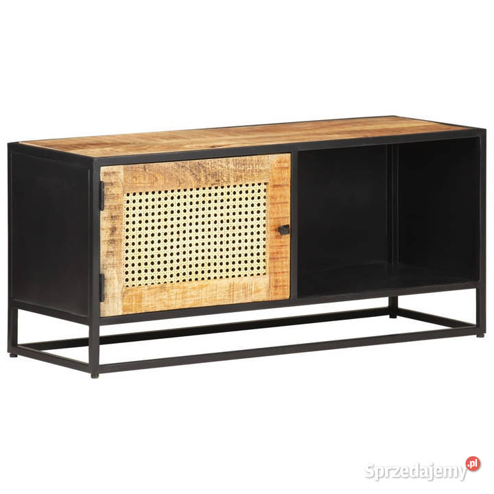 Szafka pod TV 90x30x40 drewno mango i naturalna RTV Warszawa