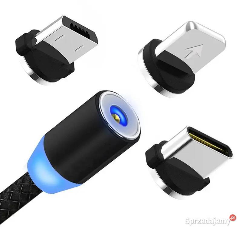 Kabel Przewód USB typ C Micro iPhone Magnetyczny Sieradz sprzedam