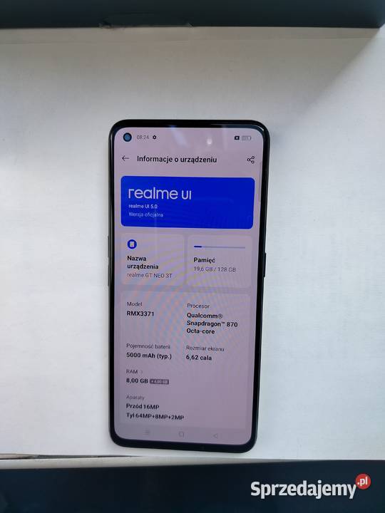 Realme GT Neo 3T 8GB128GB Żółty gwarancja z łódzkie Łódź sprzedam