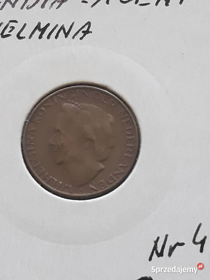 1 Cent Holandia 1948 r Wilhelmina 4 wielkopolskie Konin