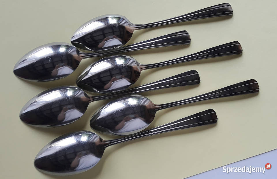 Duże łyżki obiadowe 3 SATURN sztućce PRL Dąbrowa Górnicza