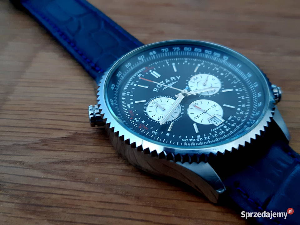 RROTARY szwajcarski chronograf 100 metrów super