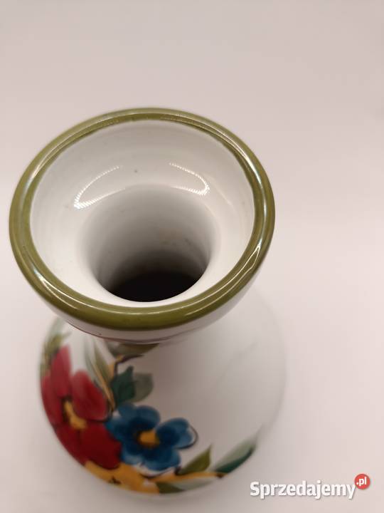 Naczynie ceramiczne butelka ręcznie malowany Zamość