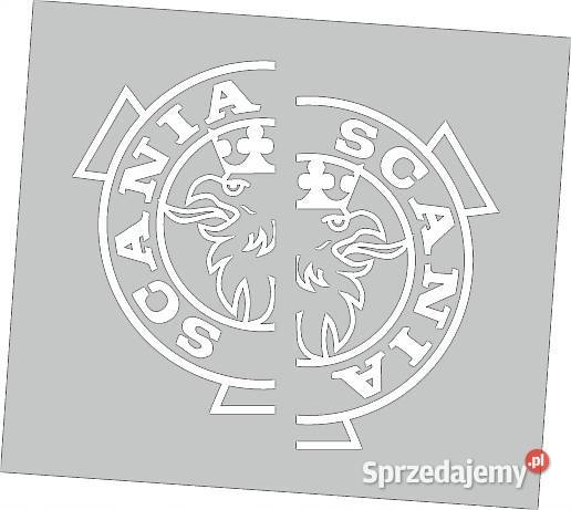 Naklejki SCANIA VABIS bok szyba drzwi biała Kobierno