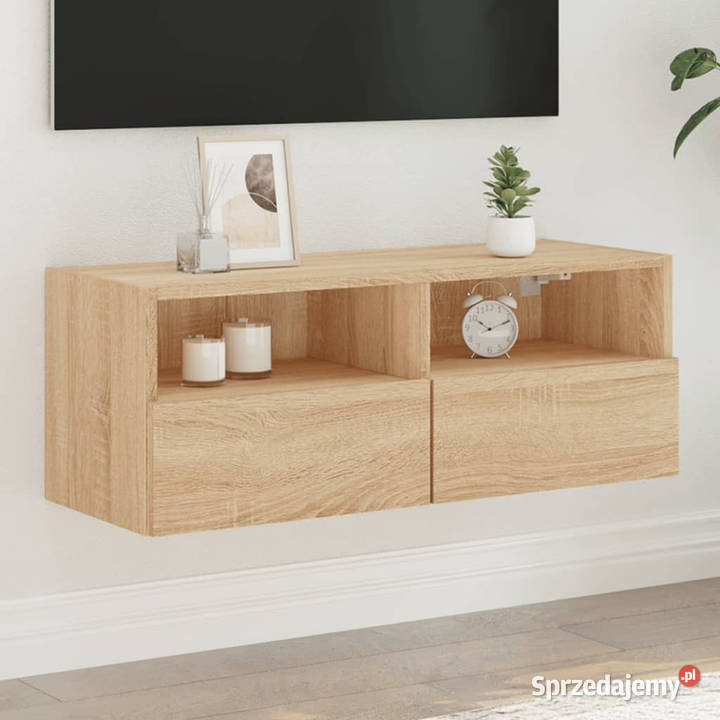 Ścienna szafka TV dąb sonoma 80x30x30 WM836872 RTV sprzedam