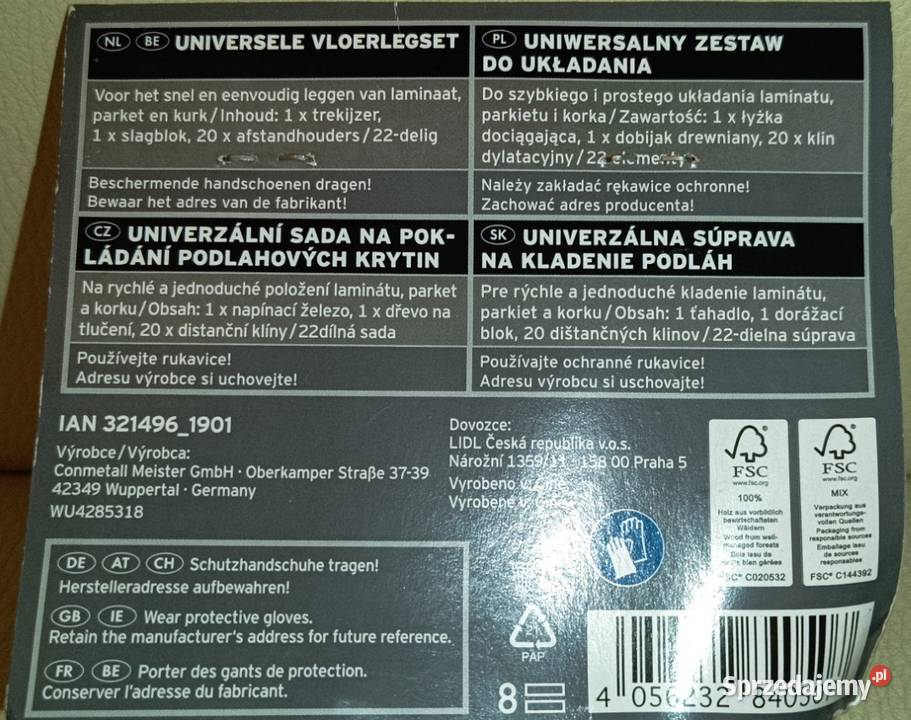 Powerfix Profi UniversalVerlegeset uniwersalny Zarszyn
