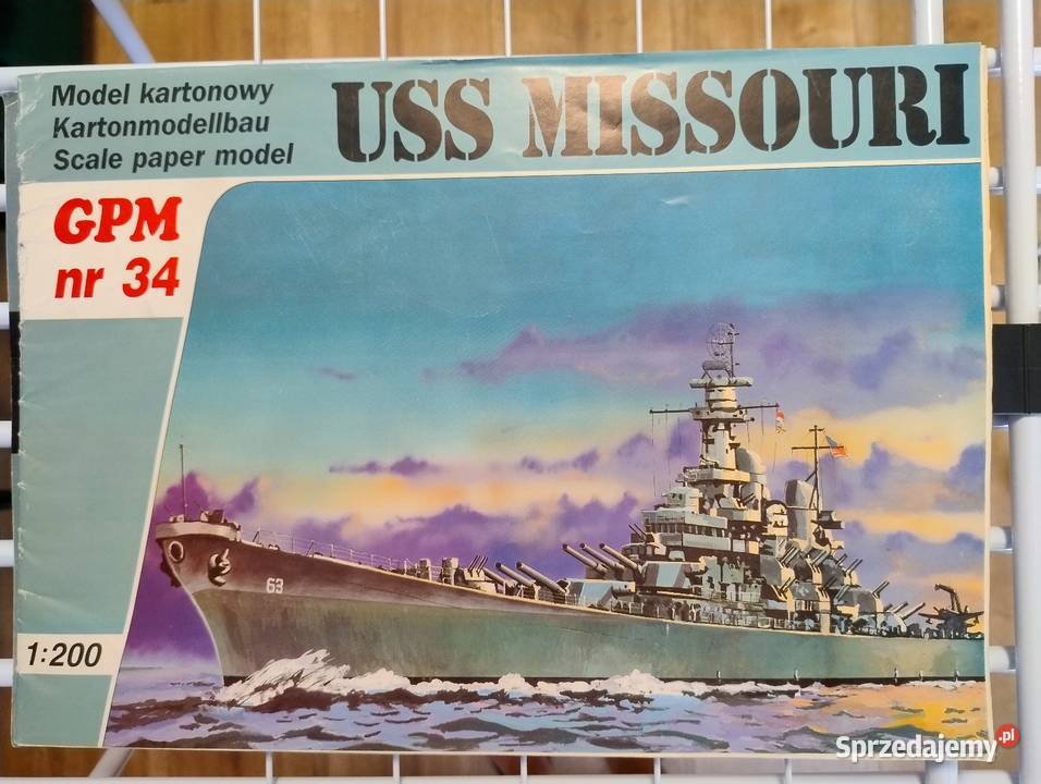 Model kartonowy USS ARIZONA Warszawa