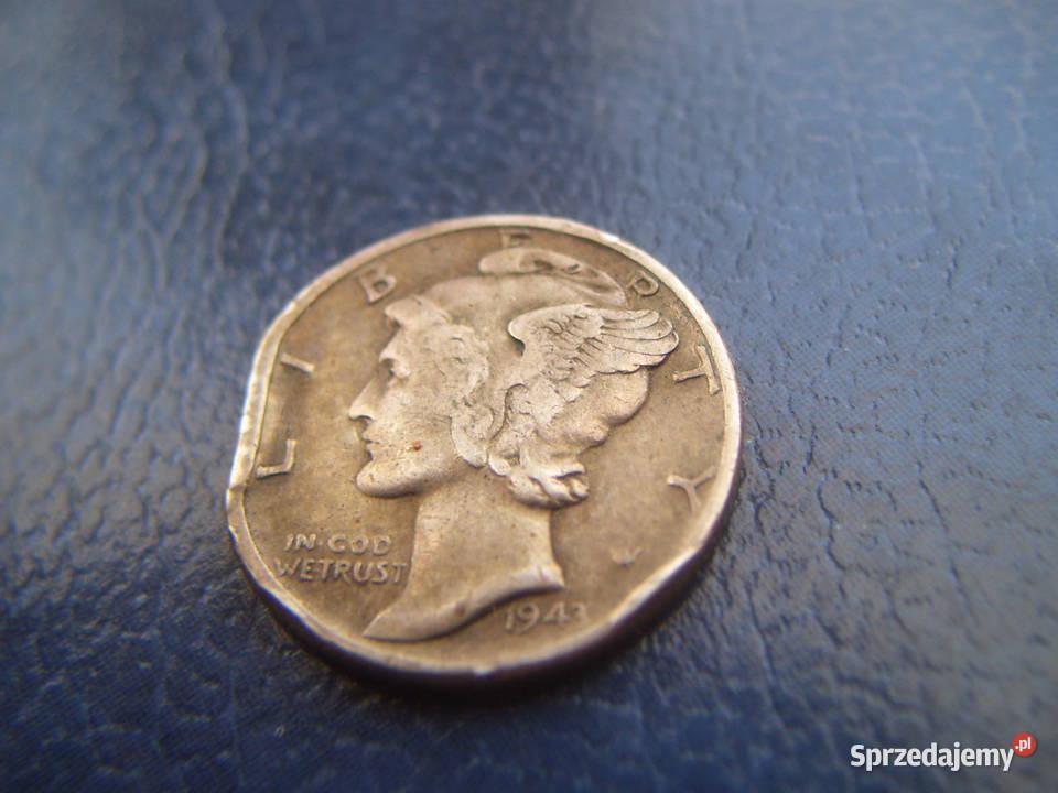 Stare monety 1 dime 1943 USA srebro Lesko