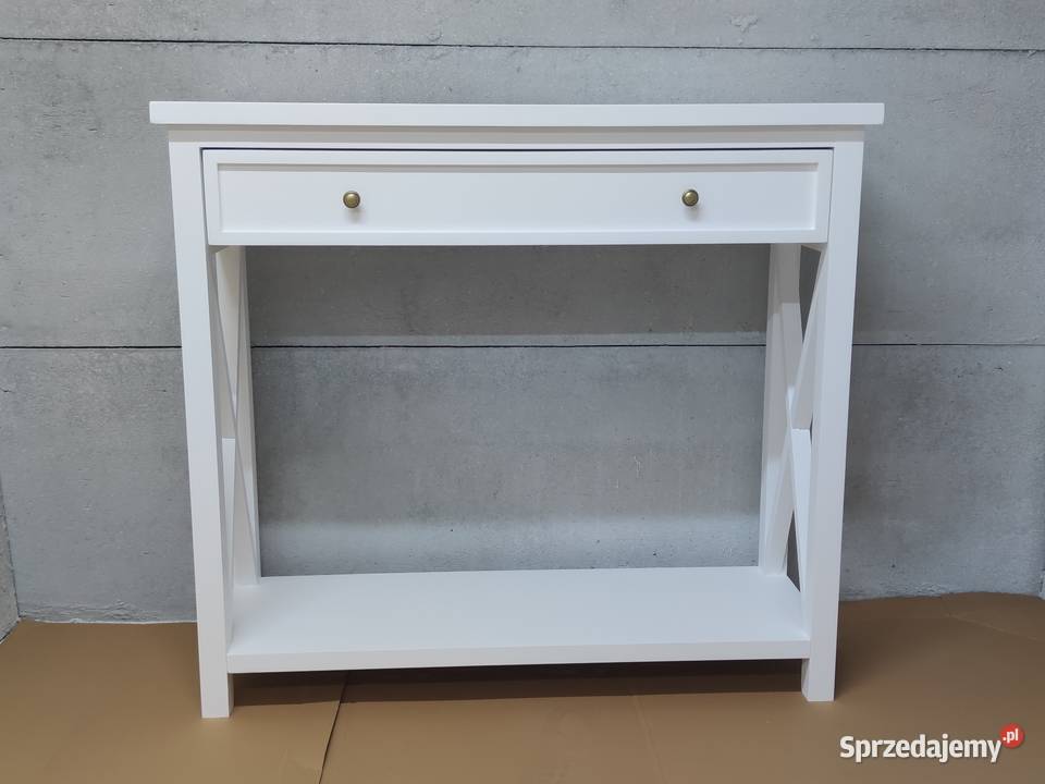 Konsola drewniana biała 86cm Zduńska Wola
