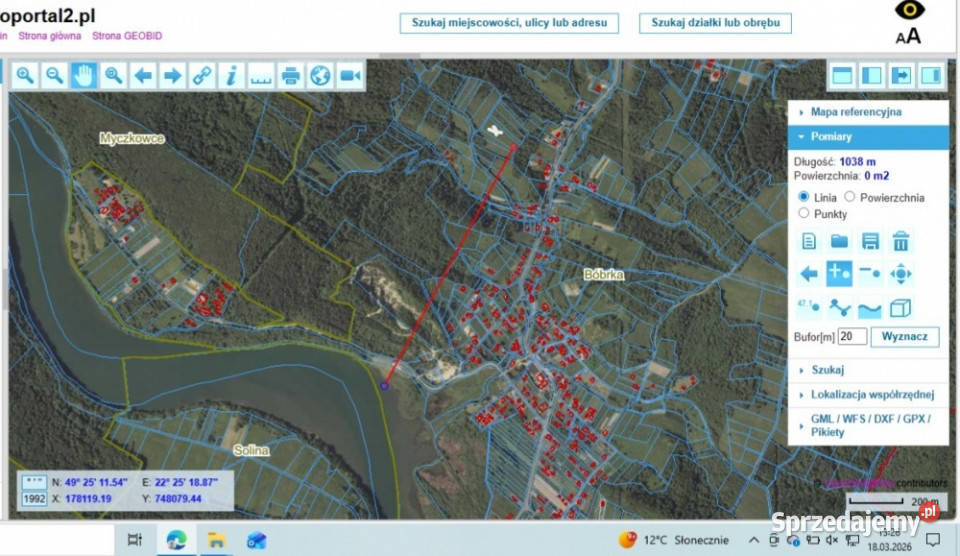 Działka BUDOWLANA Bieszczady Bóbrka k SOLINA 6436m2