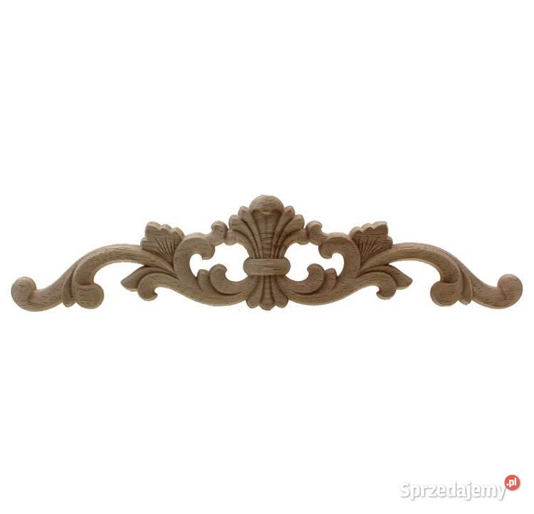 Drewniany dekor ornament ozdoba na drzwi meble beżowy