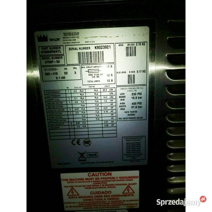 Automat do lodów świderki Poznań sprzedam