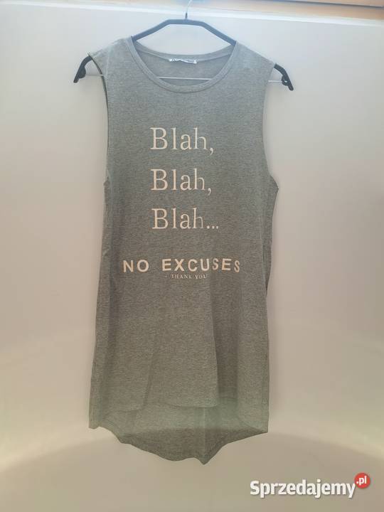 Szara tunika bez rękawów Szachownica S 100