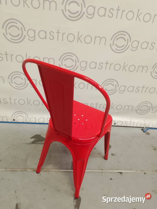 KRZESŁO METALOWE Paris CZERWONE Wrocław sprzedam
