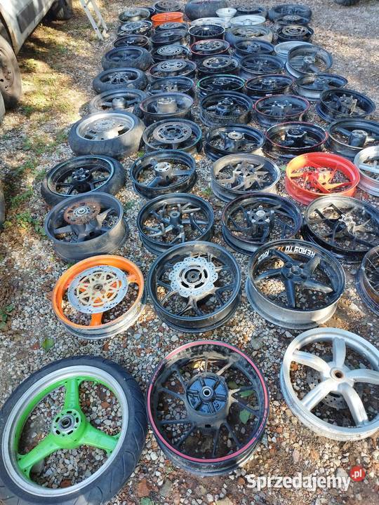 Felgi motocyklowe pakiet okazja 100 sztuk wielkopolskie Słodków-Kolonia