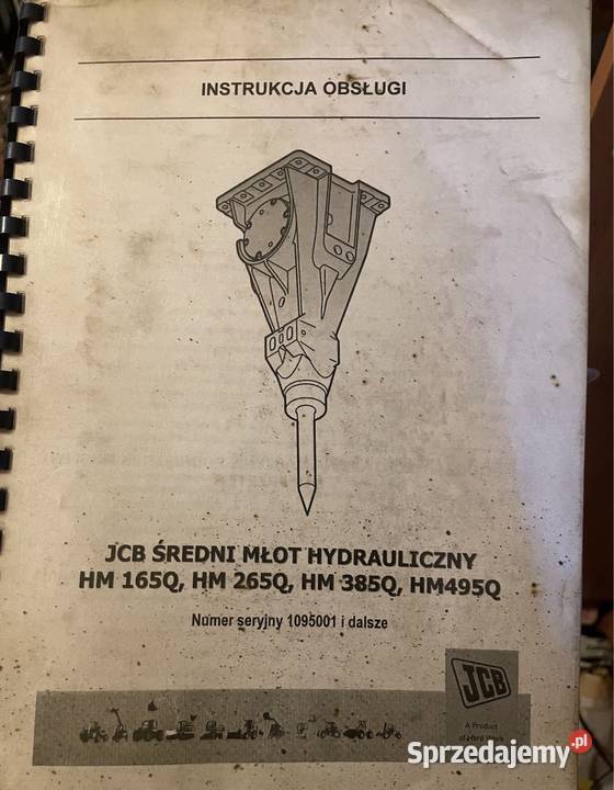 Instrukcja obsługi JCB średni młot hydrauliczny Poradniki, albumy i reportaże Biczyce Górne