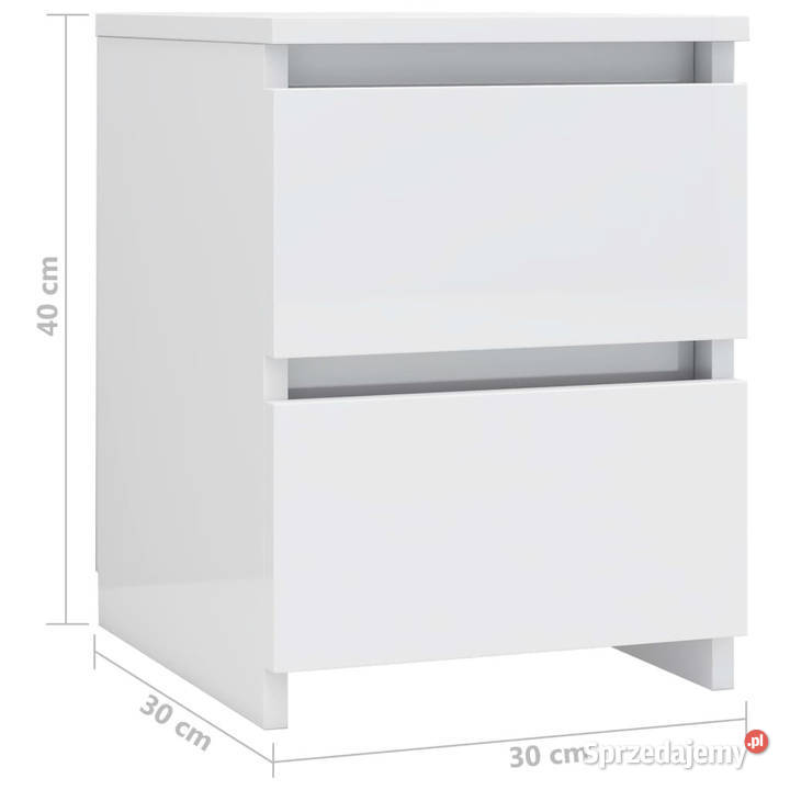 Szafka nocna biała wysoki połysk 30x30x40 mazowieckie Warszawa